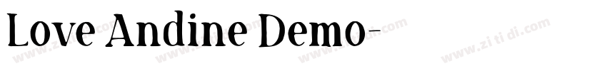 Love Andine Demo字体转换